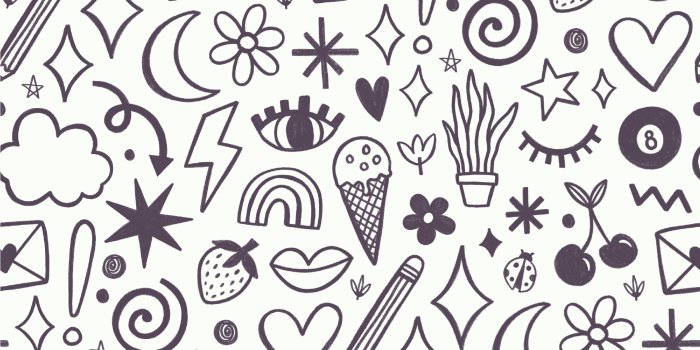 1400x1400 Doodle Art Peel and Stick Removable