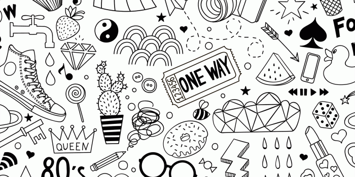 2000x2000 Doodle Removable Wallpaper