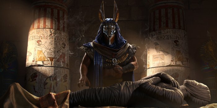 10240x4069 Anubis, Ancient egypt art, Wallpaper