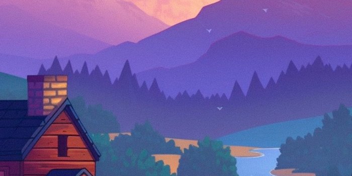 1183x2560 Stardew Valley House River & Mountains