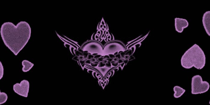 1200x1200 Download free Cute Black Purple Hearts