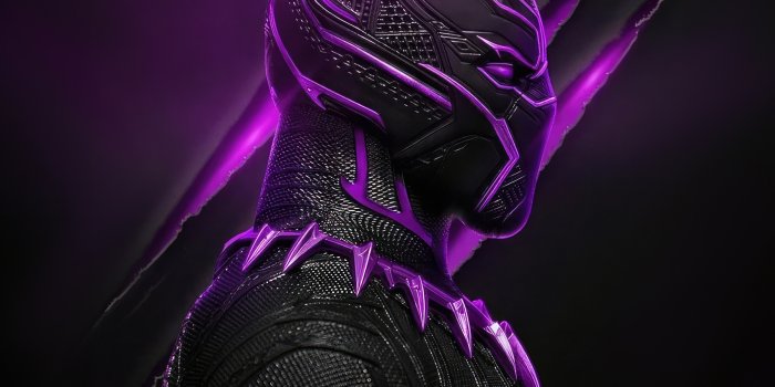 2560x2560 Black Panther Wallpaper 4K, Purple