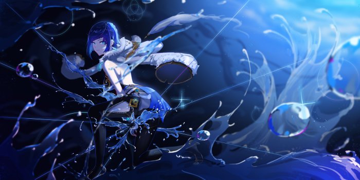 6199x3498 Yelan - Genshin Impact - Image by enmmm