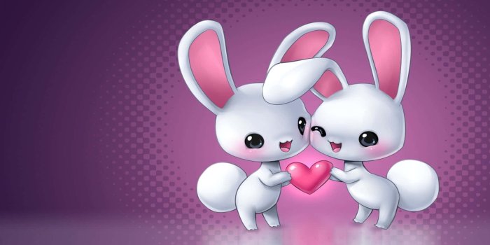 1920x1200 Cute Animated Bunnies Background