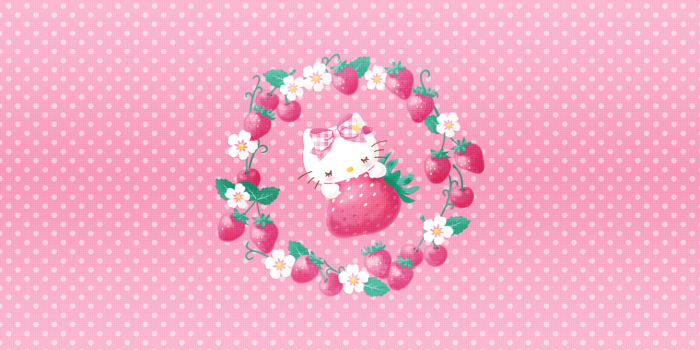 1280x720 HELLO KITTY STRAWBERRY DESKTOP