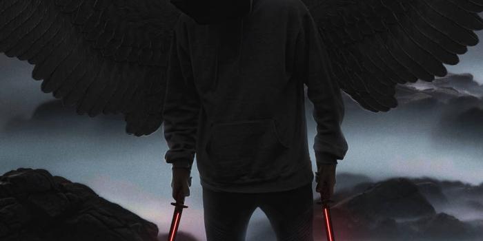 960x1920 Black Wings Wallpaper