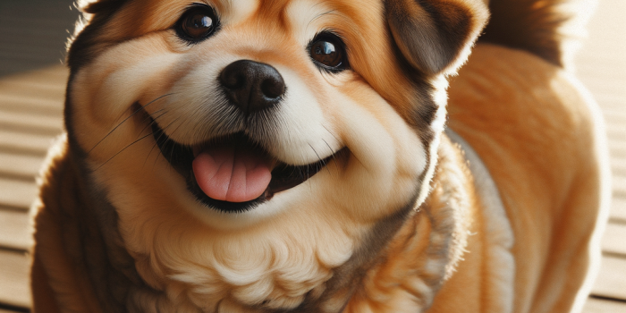 1024x1024 Chubby Dog Basking in Sunlight | AI Art