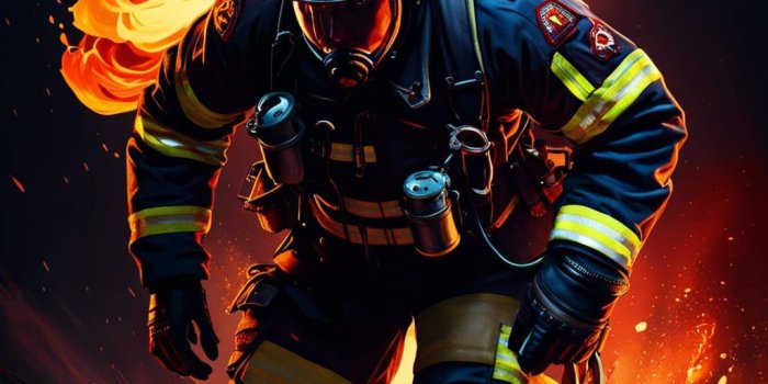 1024x1024 Firefighter - AI Generated Artwork