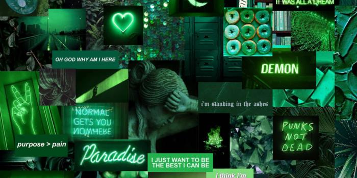 1440x900 green collage. Wallpaper