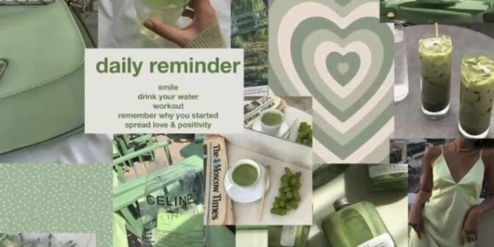 736x1308 Sage Green Matcha iPhone Collage