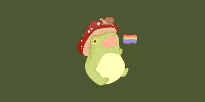 1080x1920 Cute Frog and Mushroom Wallpaper