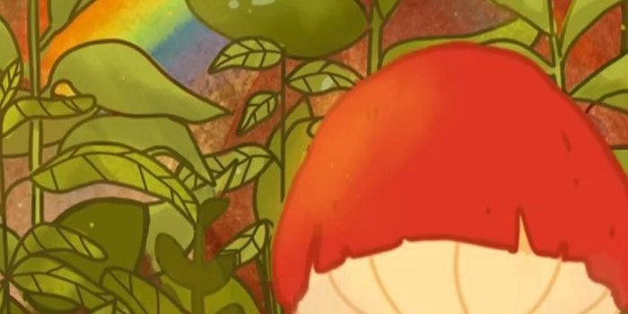 1080x1920 Cute Mushroom and Frog Wallpaper