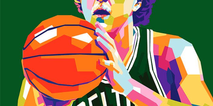 941x1300 Larry Bird basketball player Wall Mural