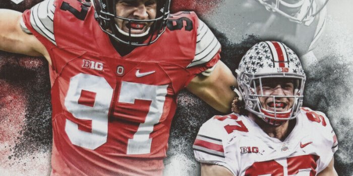 798x1000 Nick Bosa Signed Ohio State Buckeyes