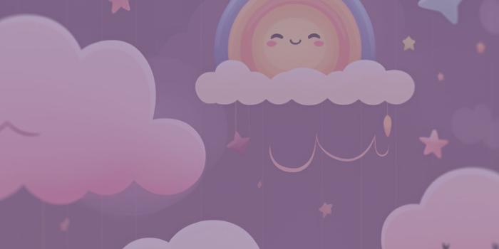 1463x3171 Cute Clouds and Planets Pattern