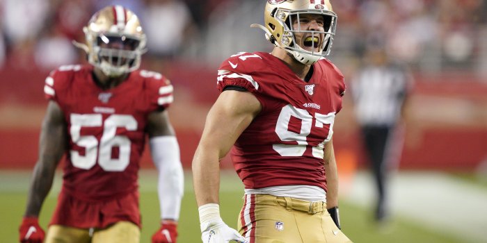 3956x2637 Former Buckeye Nick Bosa taunts Baker