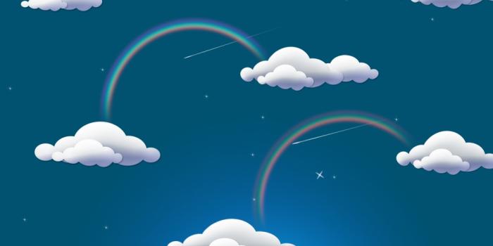1024x768 Rainbow Clouds Power Point Background