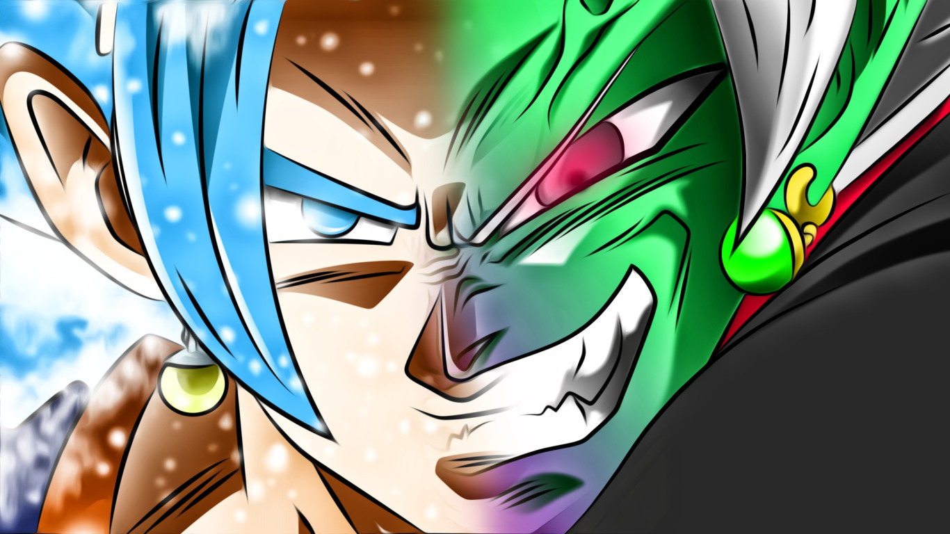 1366x768 Download wallpaper goku, vegeta, super