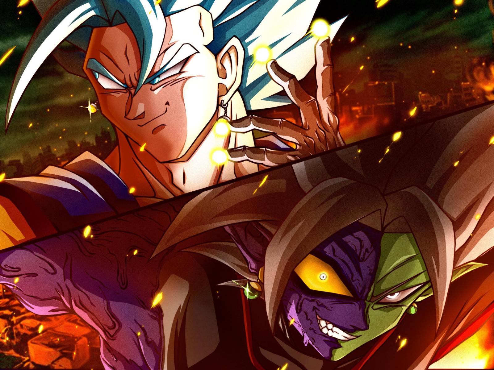 2732x2048 Vegito vs Zamasu fanart (by me) : r/dbz