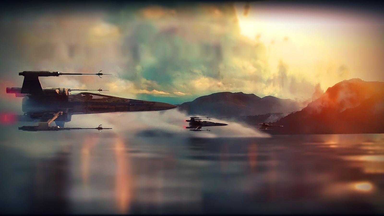 3456x1944 X-wing starfighters in action : r