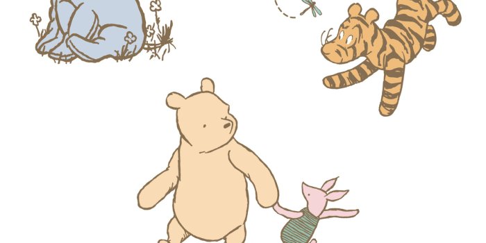 1200x1200 Lambs & Ivy Storytime Pooh Wall Decals - Beige, Animals, Disney, Bear
