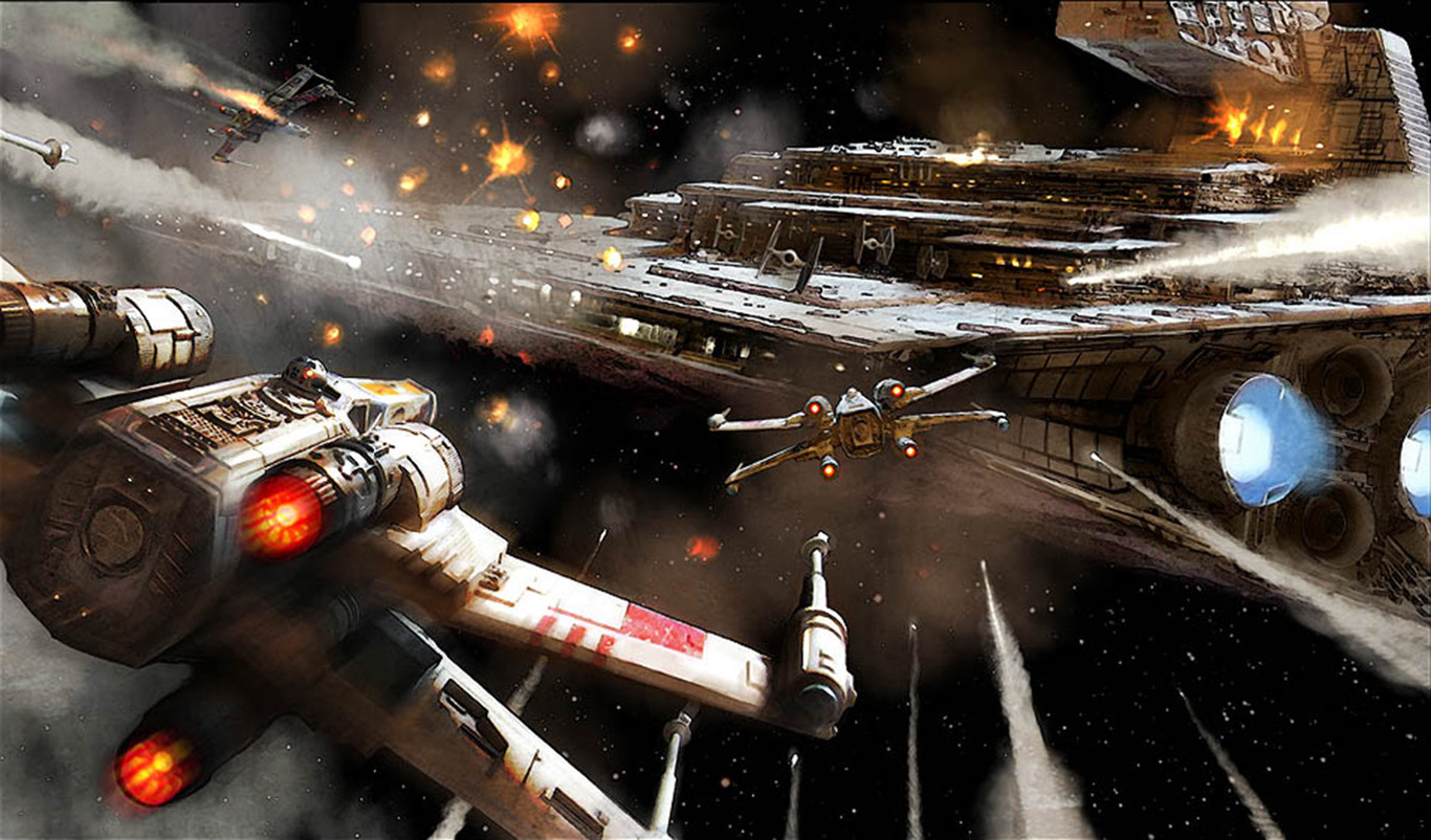 1366x802 HD desktop wallpaper: Star Wars, Sci Fi