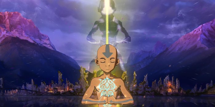 3840x2160 Aang Wallpaper meditating with Raava