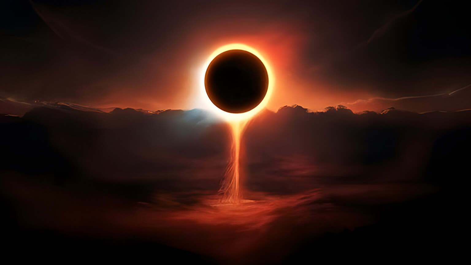 1536x864 Solar Eclipse Art Desktop Wallpaper