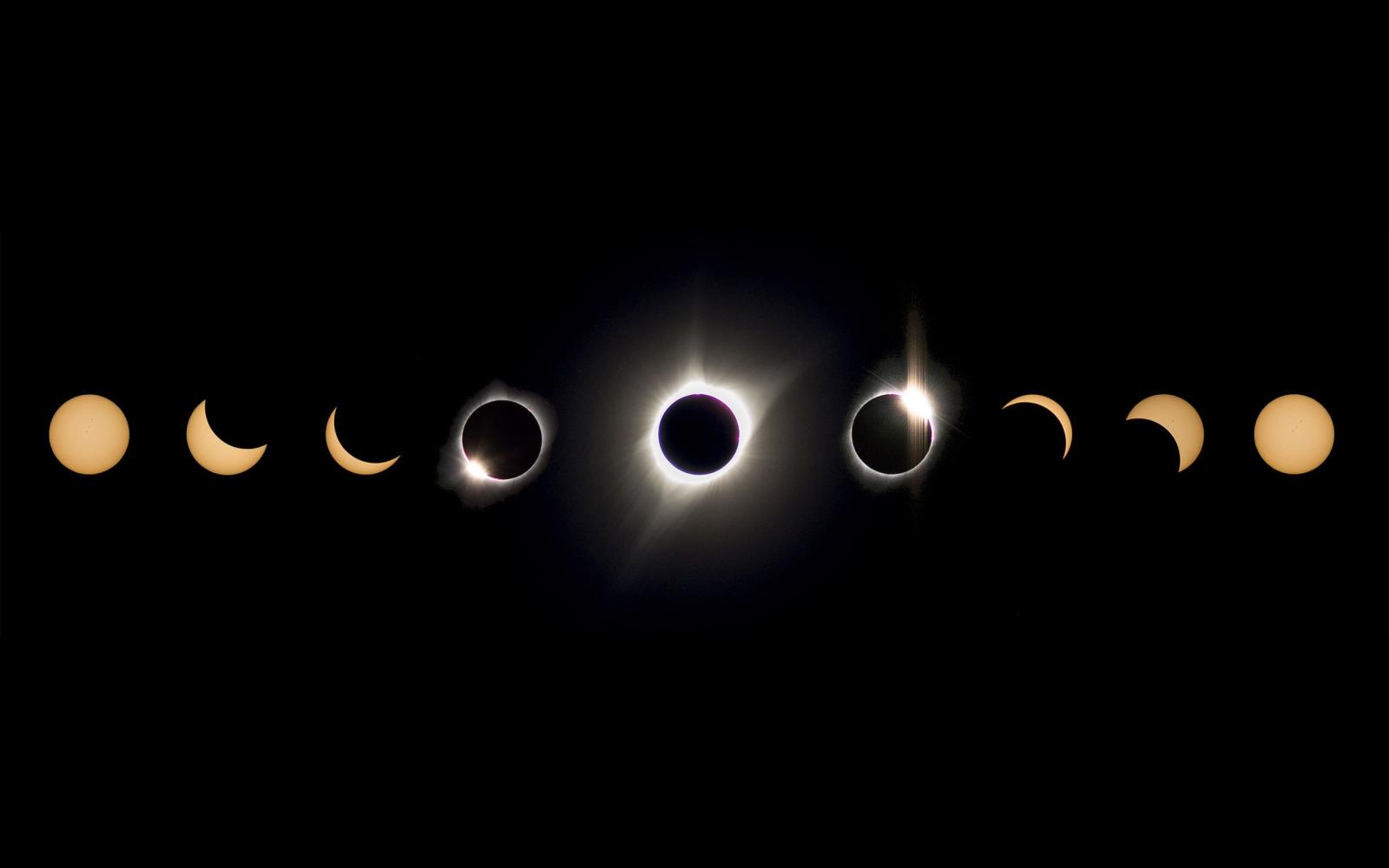 2560x1600 solar eclipse and lunar eclipse