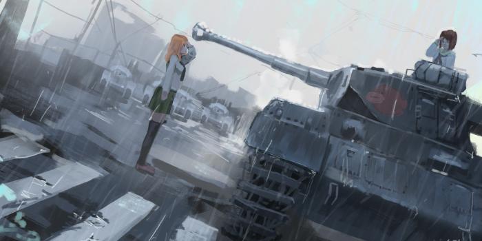 1920x1080 Rain Road Brown Hair Blonde Tank