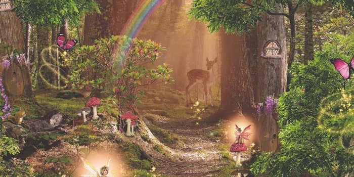 1000x1000 Rainbow Land Fairycore Background