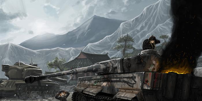 1280x942 Tanks Girls und Panzer tank Anime