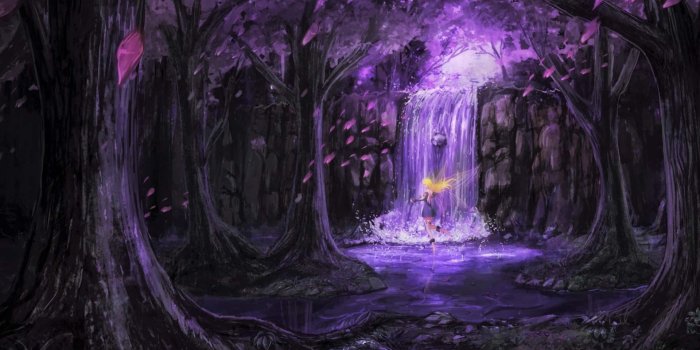 1920x1440 Purple Forest Fairycore Background