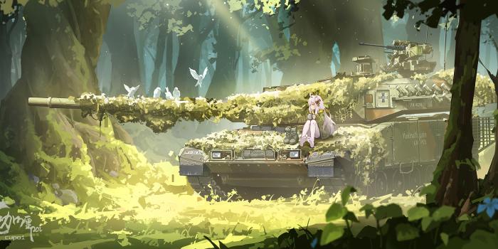 2000x875 Anime Anime Girls Artwork Leopard 2