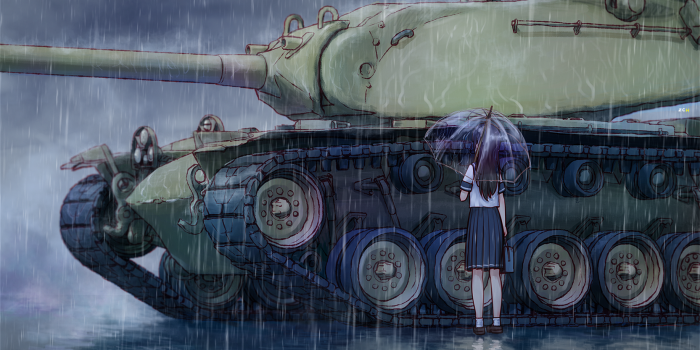 1665x900 Anime Long Hair Original Anime Rain