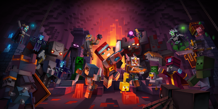 2560x1440 Minecraft Dungeons Wallpaper