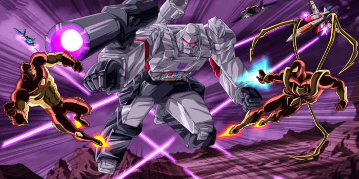3840x2048 Megatron Vs Iron Man Iron Spiderman