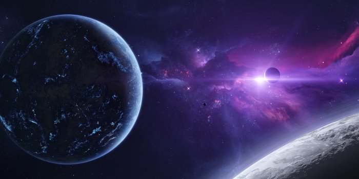 7680x2160 HD desktop wallpaper: Planet, Sci Fi