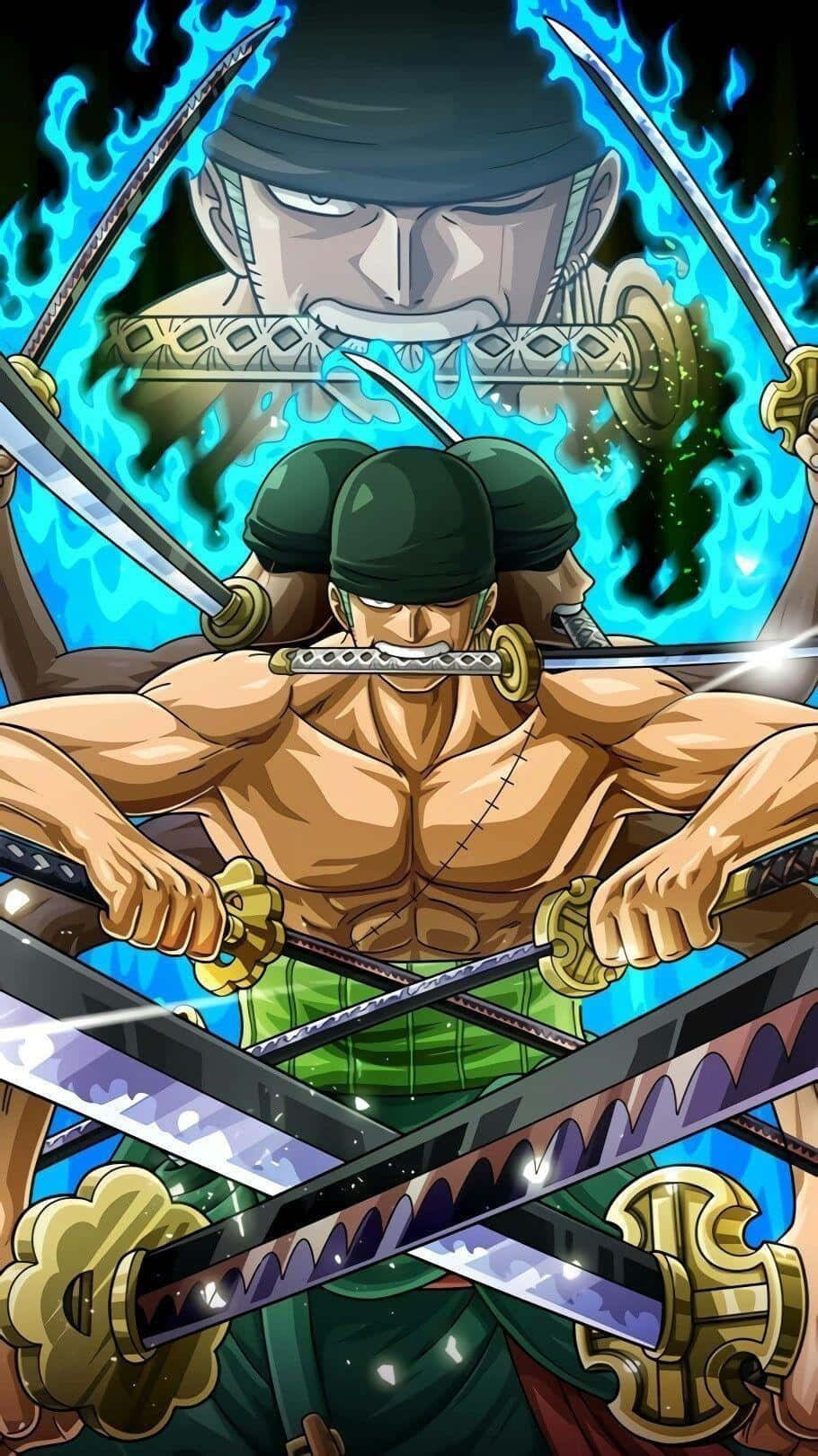 910x1620 Download Dual Zoro Wano Wallpaper