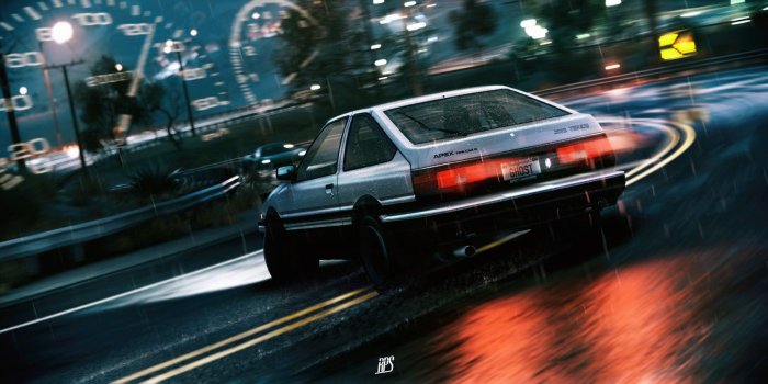 1920x876 HD wallpaper: drift, car, Initial D