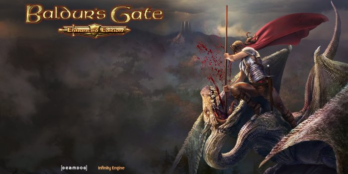 1920x1080 Wallpaper dragon, warrior, Baldur's
