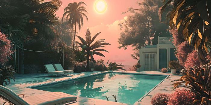 1536x864 Summer Aesthetic Hotel Pool Desktop