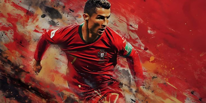 1536x864 Dynamic Red Cristiano Ronaldo 4K