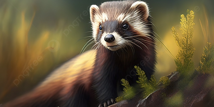 1200x686 Wild Ferret Digital Art Desktop