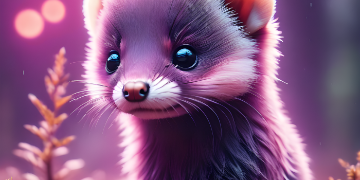 1280x1280 Download Ferret, Purple, Pink. Royalty