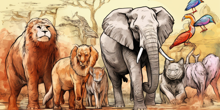 1456x816 4K Wallpapers Sketch of a Wildlife