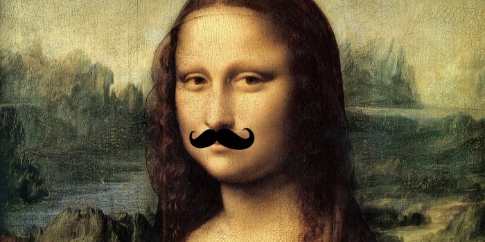1920x1080 Mona Lisa With Mustache Wallpapers