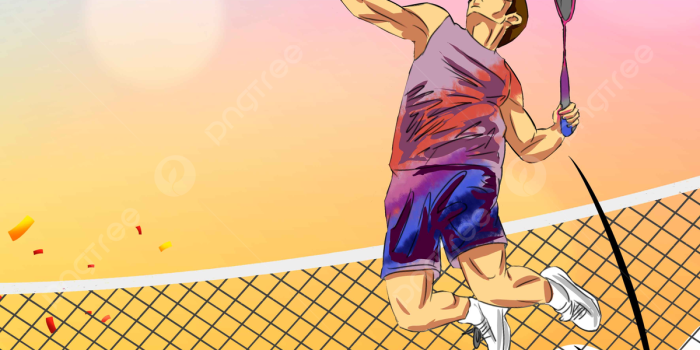 1200x1800 Badminton Flat Sports Promotion Poster