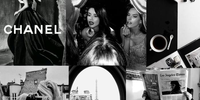 1100x1879 Black Collage Wallpapers : Chanel Black