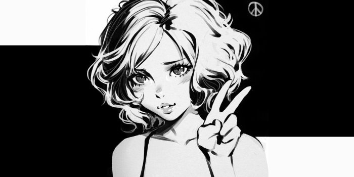 1920x1080 Black And White Anime PC Wallpapers